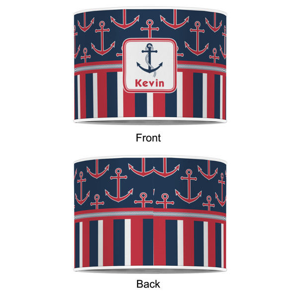 Nautical Anchors & Stripes 8" Drum Lampshade - APPROVAL (Poly Film)