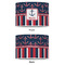Nautical Anchors & Stripes 8" Drum Lampshade - APPROVAL (Poly Film)