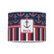 Nautical Anchors & Stripes 8" Drum Lampshade - FRONT (Poly Film)