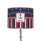 Nautical Anchors & Stripes 8" Drum Lampshade - ON STAND (Fabric)