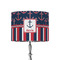 Nautical Anchors & Stripes 8" Drum Lamp Shade - Fabric (Personalized)