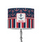 Nautical Anchors & Stripes 8" Drum Lampshade - ON STAND (Poly Film)