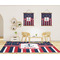 Nautical Anchors & Stripes 8'x10' Indoor Area Rugs - IN CONTEXT