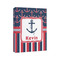 Nautical Anchors & Stripes 8x10 - Canvas Print - Angled View