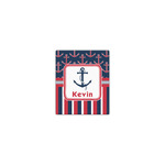 Nautical Anchors & Stripes Canvas Print - 8x10 (Personalized)
