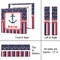Nautical Anchors & Stripes 8x8 - Canvas Print - Approval