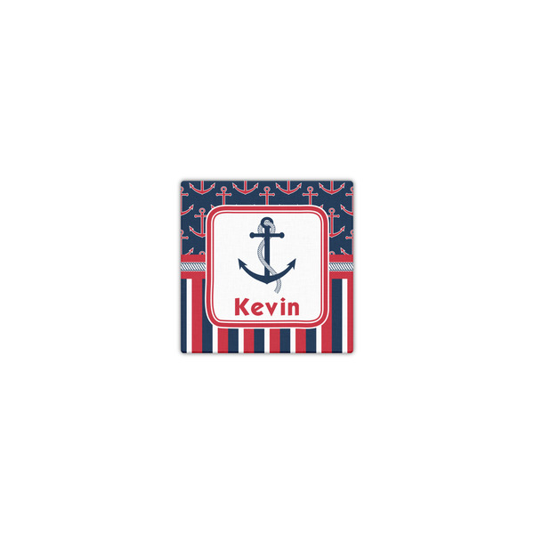 Nautical Anchors & Stripes 8x8 - Canvas Print - Front View