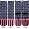 Nautical Anchors & Stripes Adult Crew Socks - Double Pair - Front and Back - Apvl