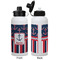 Nautical Anchors & Stripes Aluminum Water Bottle - White APPROVAL