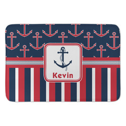 Nautical Anchors & Stripes Anti-Fatigue Kitchen Mat (Personalized)