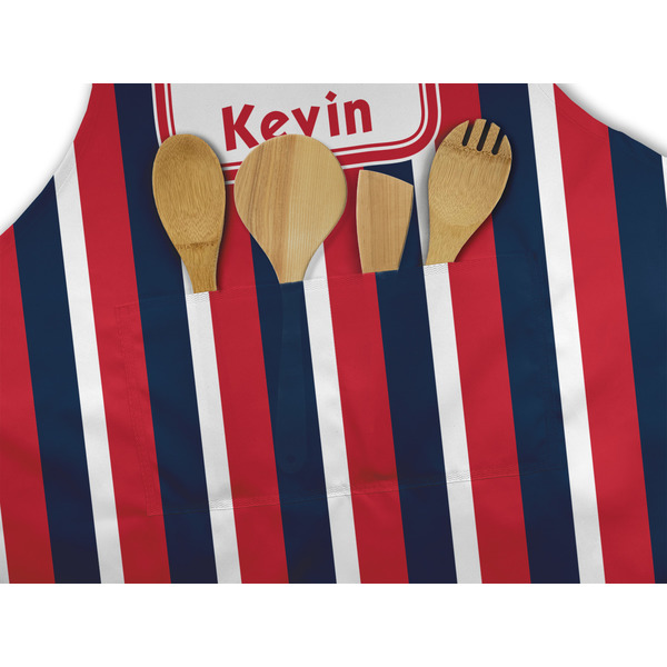 Nautical Anchors & Stripes Apron - Pocket Detail with Props