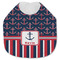 Nautical Anchors & Stripes Jersey Knit Baby Bib w/ Name or Text