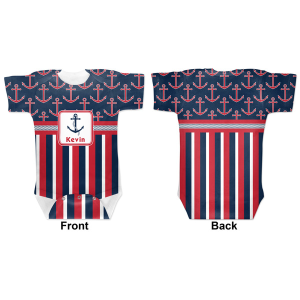 Nautical Anchors & Stripes Baby Bodysuit Approval