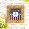 Nautical Anchors & Stripes Bamboo Trivet with 6" Tile - LIFESTYLE