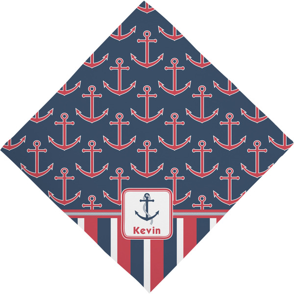 Nautical Anchors & Stripes Bandana - Full View