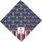 Nautical Anchors & Stripes Bandana - Full View