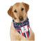 Nautical Anchors & Stripes Dog Bandana Scarf w/ Name or Text
