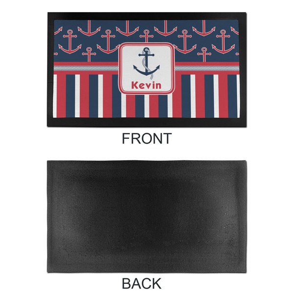 Nautical Anchors & Stripes Bar Mat - Small - APPROVAL