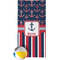 Nautical Anchors & Stripes Beach Towel (Personalized)