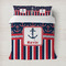 Nautical Anchors & Stripes Duvet Cover (Personalized)