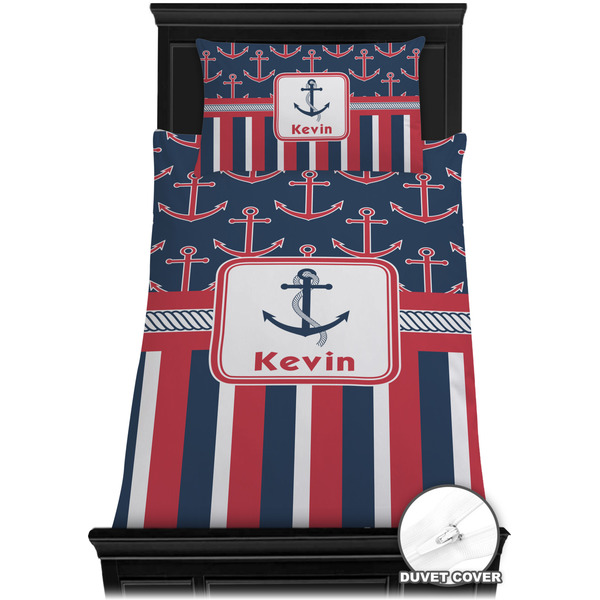 Nautical Anchors & Stripes Bedding Set (TwinXL) - Duvet