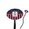 Nautical Anchors & Stripes 7" Oval Plastic Stir Sticks - Black - Single Sided (Personalized)
