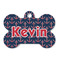 Nautical Anchors & Stripes Bone Shaped Dog ID Tag - Large (Personalized)