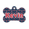 Nautical Anchors & Stripes Bone Shaped Dog ID Tag - Small (Personalized)