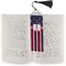 Nautical Anchors & Stripes Bookmark with tassel - In book