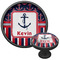 Nautical Anchors & Stripes Cabinet Knob - Black - Multi Angle