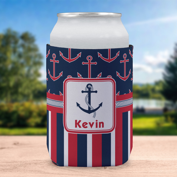 Nautical Anchors & Stripes Can Sleeve - LIFESTYLE (single)