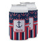 Nautical Anchors & Stripes Can Cooler (12 oz) w/ Name or Text