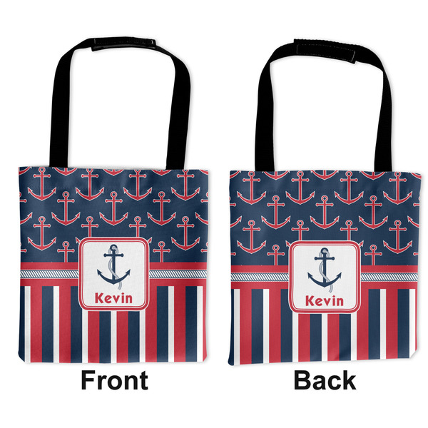 Nautical Anchors & Stripes Car Bag - Apvl