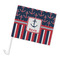 Nautical Anchors & Stripes Car Flag - Large - PARENT MAIN