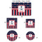 Nautical Anchors & Stripes Car Magnets - SIZE CHART