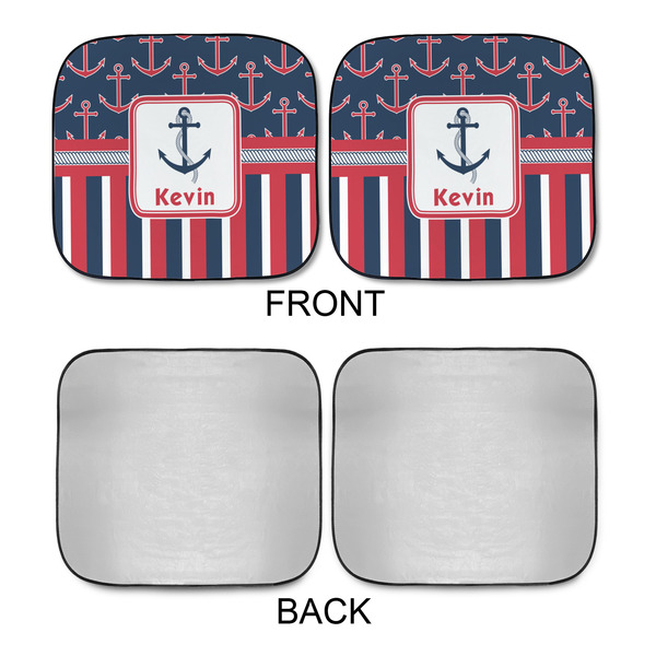 Nautical Anchors & Stripes Car Sun Shades - APPROVAL