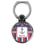 Nautical Anchors & Stripes Cell Phone Ring Stand & Holder (Personalized)