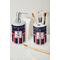 Nautical Anchors & Stripes Ceramic Bathroom Accessories - LIFESTYLE (toothbrush holder & soap dispenser)