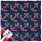 Nautical Anchors & Stripes Cloth Napkins - Personalized Dinner (Full Open)