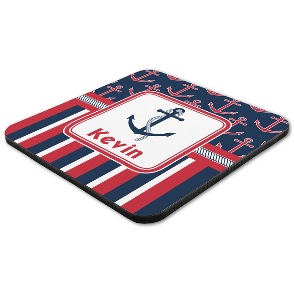 Nautical Anchors & Stripes Coaster Set - FLAT (one)
