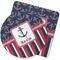 Nautical Anchors & Stripes Rubber Backed Coaster (Personalized)