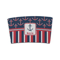 Nautical Anchors & Stripes Coffee Cup Sleeve (Personalized)