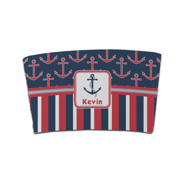 Custom Nautical Anchors & Stripes Coffee Cup Sleeve (Personalized)