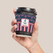 Nautical Anchors & Stripes Coffee Cup Sleeve - LIFESTYLE