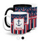 Nautical Anchors & Stripes Coffee Mugs Main