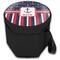 Nautical Anchors & Stripes Collapsible Personalized Cooler & Seat (Closed)
