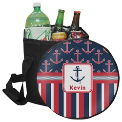 Nautical Anchors & Stripes Collapsible Cooler & Seat (Personalized)