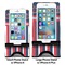 Nautical Anchors & Stripes Compare Phone Stand Sizes - with iPhones