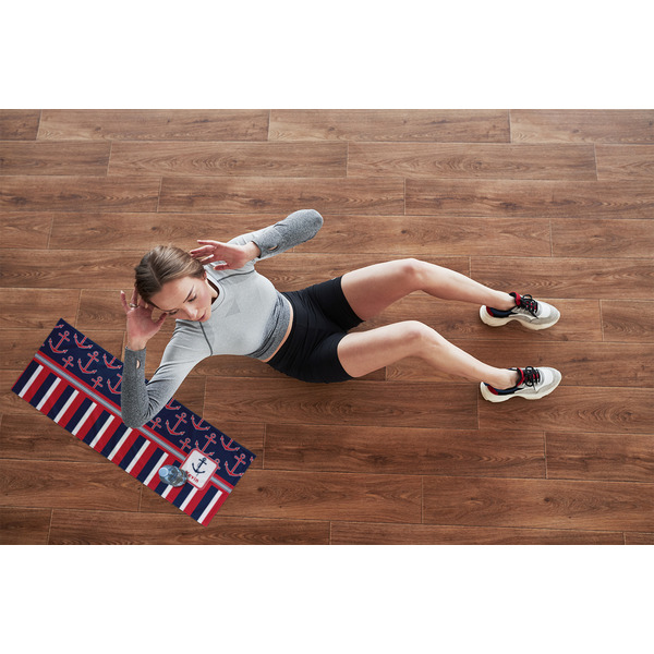 Nautical Anchors & Stripes Cooling Towel- Lifestyle