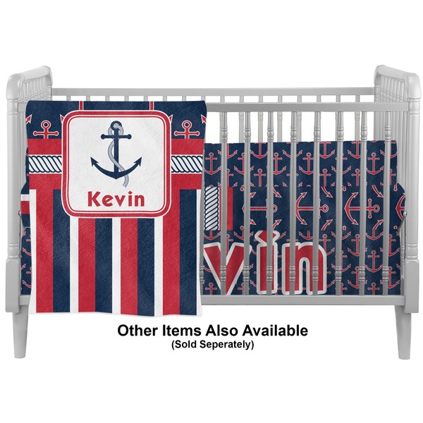 Nautical Anchors & Stripes Crib - Profile Sold Seperately
